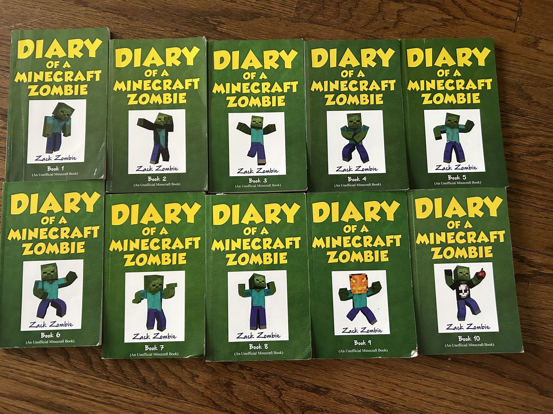 Diary of a Minecraft Zombie set of 10 books