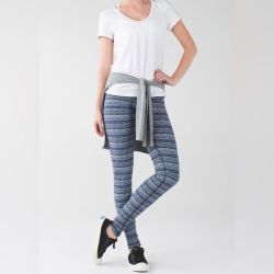 Lululemon Wunder Under Pant III Space Dye Twist Sapphire Blue Multi Sz. 8