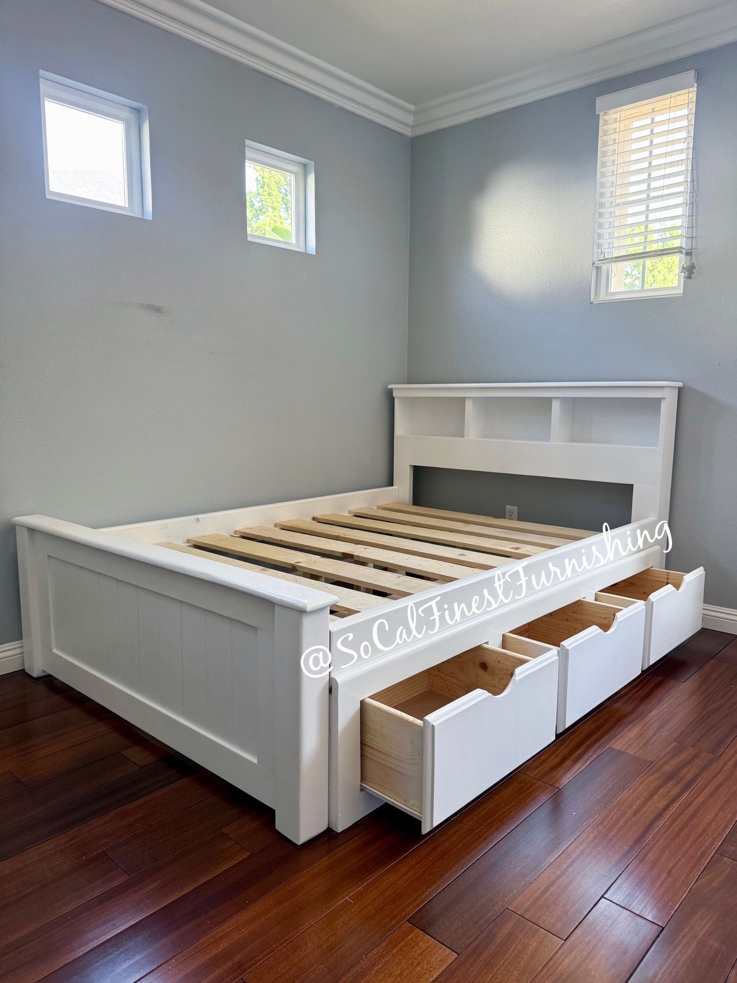 New Full Bed With Drawers Frame - No Mattress