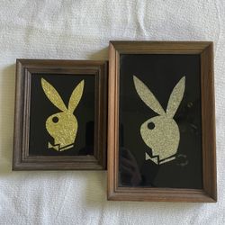 Pair Of Playboy Logo (Bunny) Framed Pictures