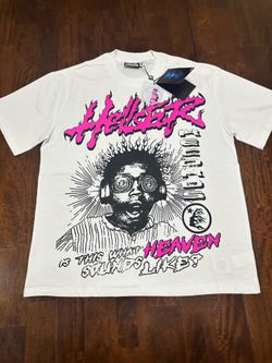 White HELLSTAR Records “Is This What Heaven Sounds Like” Graphic Shirt (FREE SHIPPING)