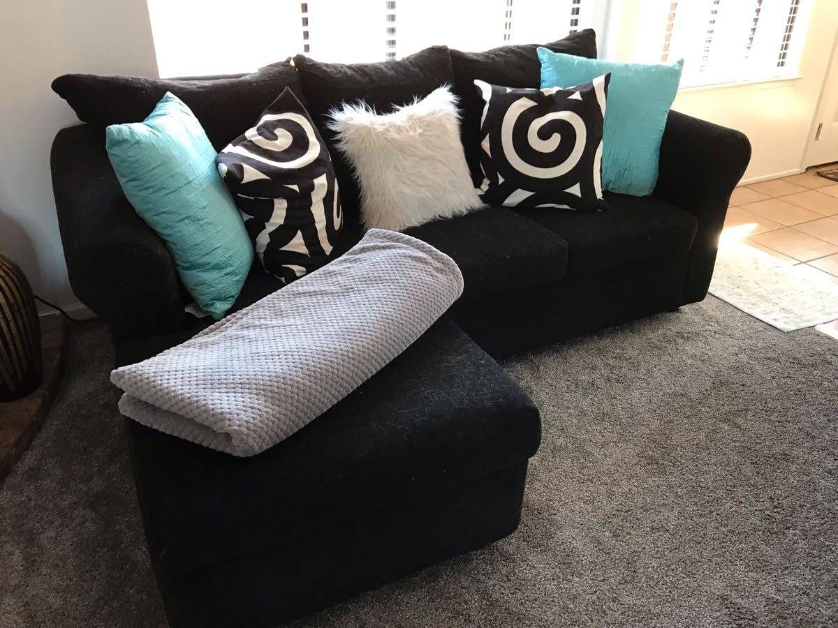 Like new black sectional