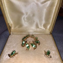 Vintage Brooch and Earrings