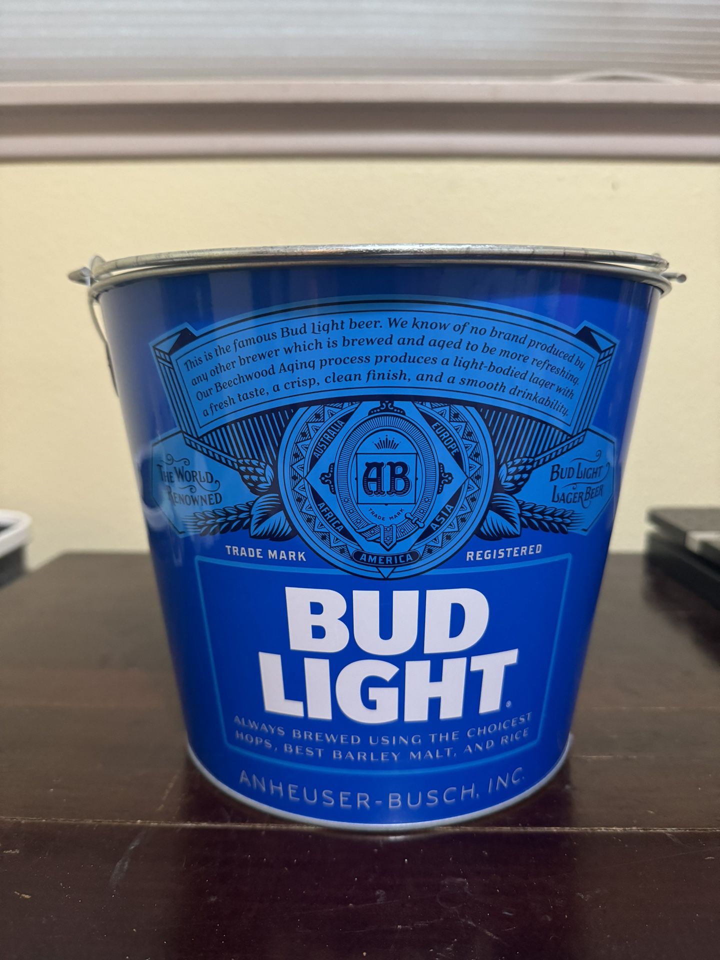 Bud Light Metal Tin Beer Bucket 2021 Fan Up