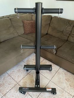 Weight Plate Tree Storage Rack on Wheels