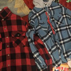 Two Quicksilver bottom up sweaters.