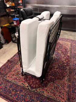 Twin Size - Portable Rollaway Bed with 5-inch Bamboo Mattress