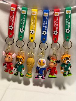 FIFA World Cup Keychains - 6 Designs Available - New