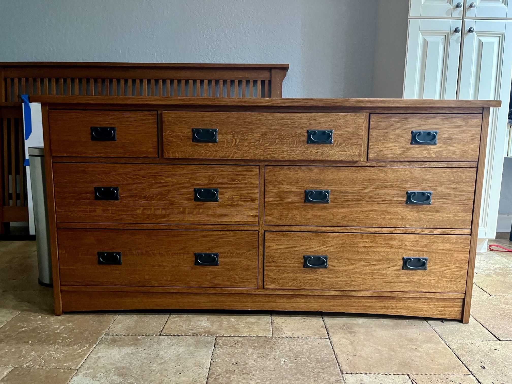 Wood King Bedroom Set For Sale, 6pcs