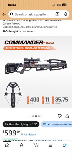 Commander 400 Crossbow with Lighted Scope