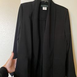 Elegant Dressy Evening Black Woman Blazer W/ Pockets
