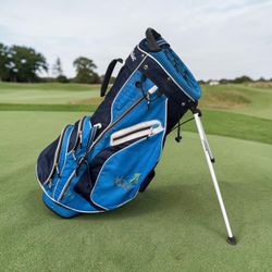 Titleist Hybrid Stand Bag Blue Navy White Golf Bag 14-Way Liberty Logo Some Stains and wear see pics