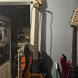 Squier By Fender Precision Electric Bass And Amp