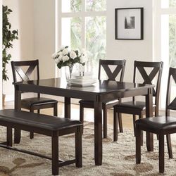Dining Table Set With Bench 