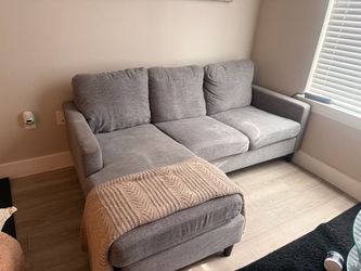 Grey sectional sofa with chaise
