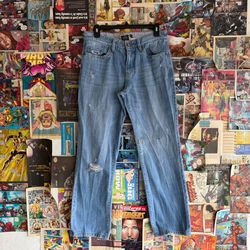 anchorblue distressed light washed jeans