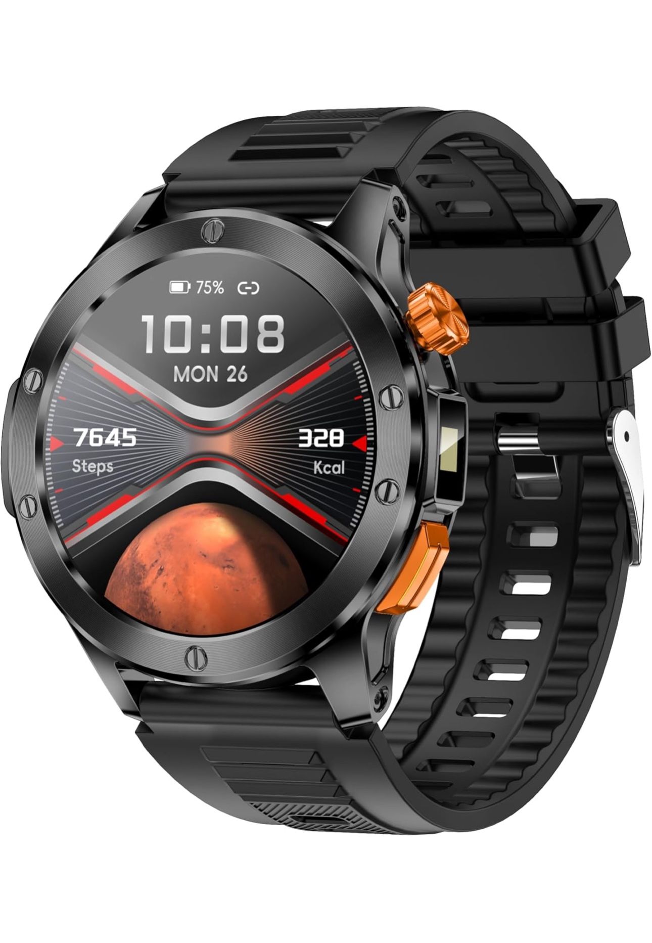 Smart Watch for Men(Answer/Make Calls) with LED Flashlight 1.39" HD Screen,300+ Watch Faces,Heart Rate,SpO2,100+ Sports Modes,IP68 Waterproof,Smartwat
