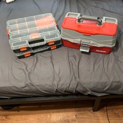 Old Fishing Boxes + Misc Tackle