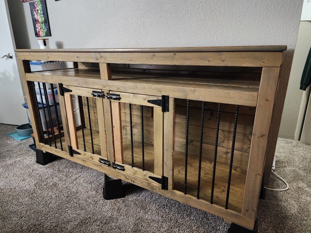 Dog Kennel Entertainment Center / TV stand