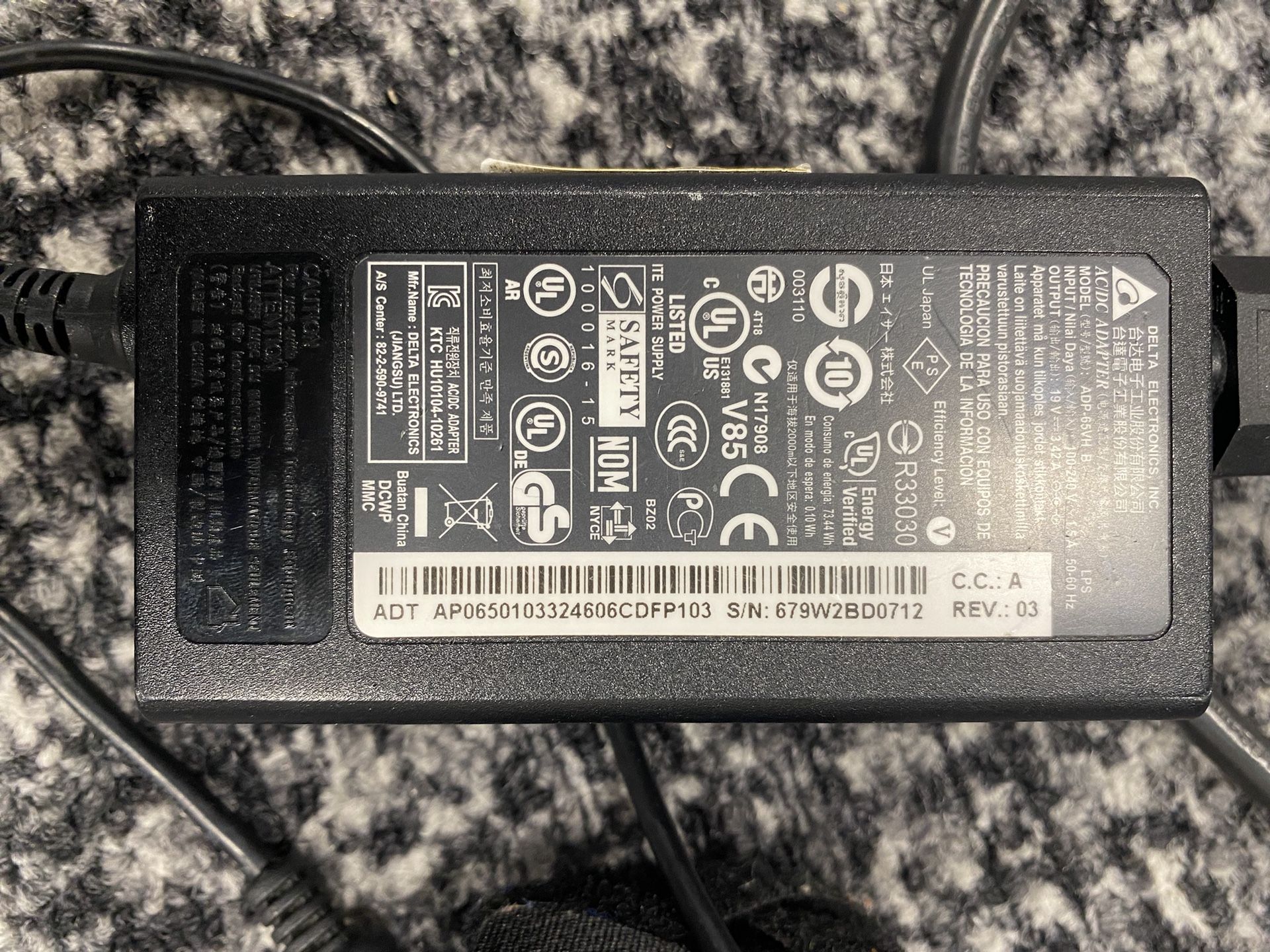 AC Adapter Charger W/ Power Cord for Acer Aspire