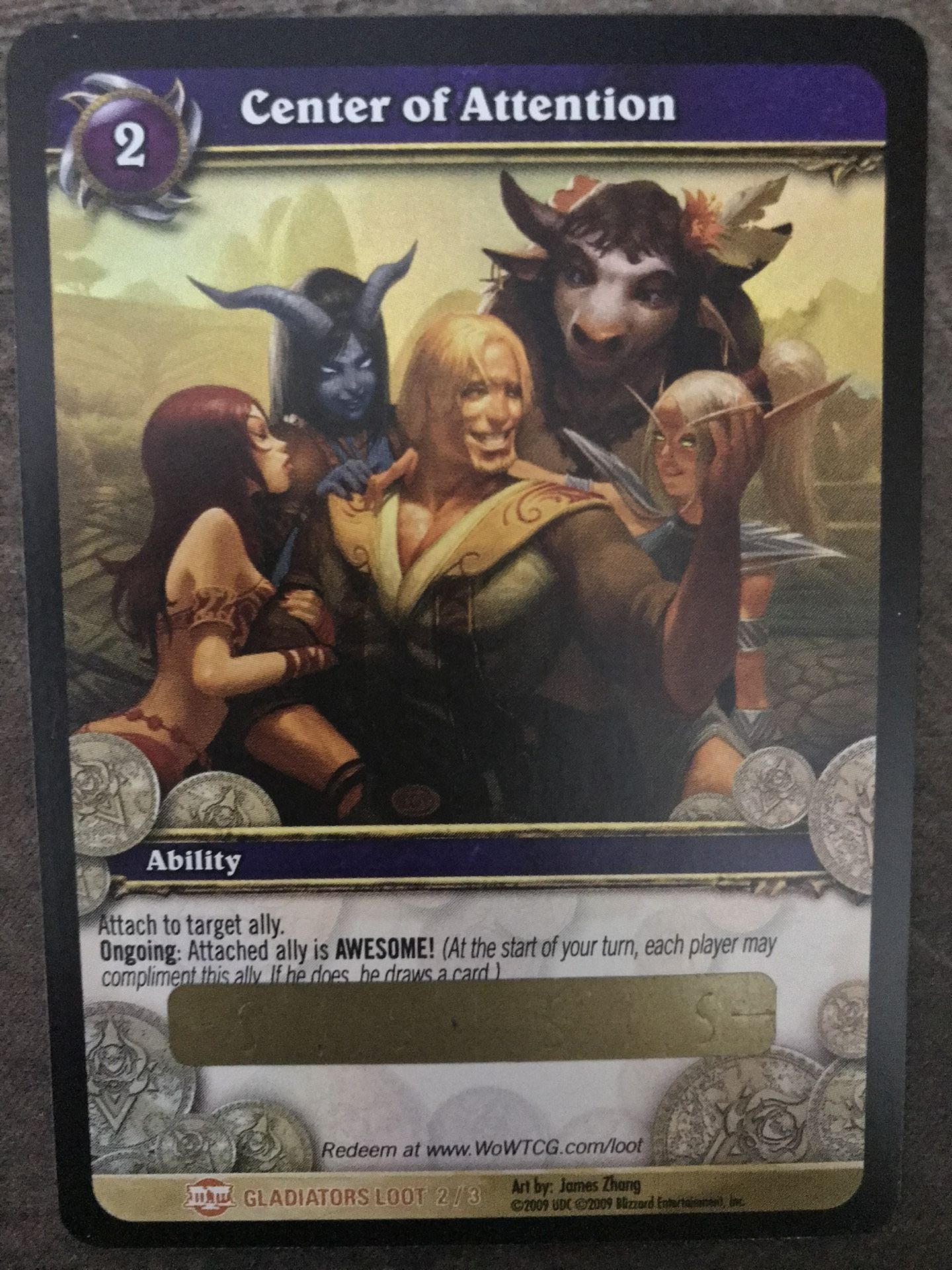 Center Of Attention World Of Warcraft Tcg Card code