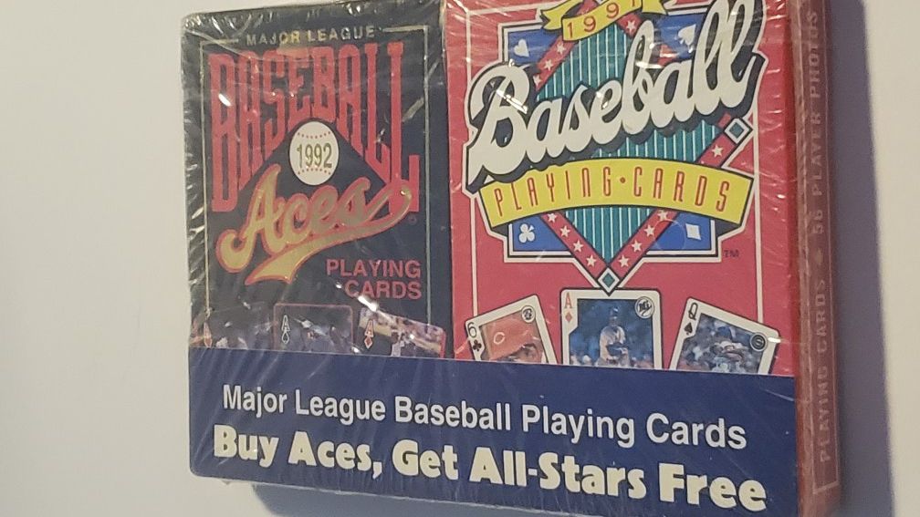 Aces 1992 Major League Baseball And 1991 Baseball Playing Cards