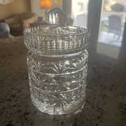 Leaded Crystal Biscuit Jar with Lid
