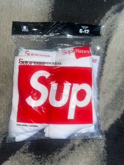 White Supreme Socks
