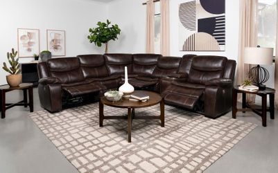 POWER RECLINER SECTIONAL PLUSH FOAM POCKET COIL SEATING [NEW]
