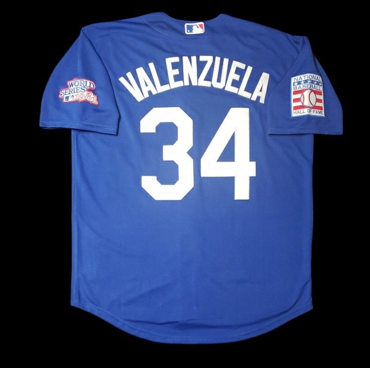 Fernando Valenzuela Jersey Los Angeles Dodgers 1981 Throwback Blue Stitched NEW