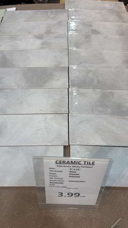 White Ceramic Polished Tile
