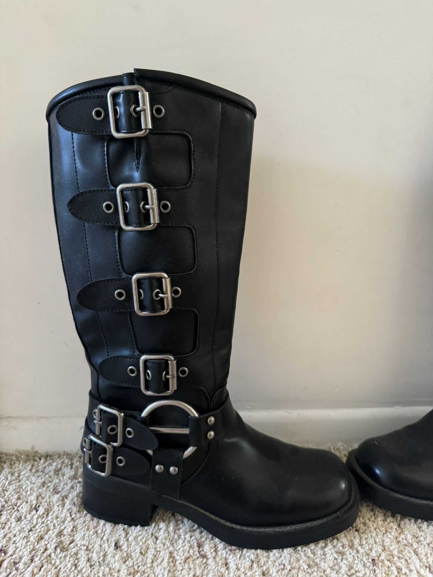 Knee High Moto Boots