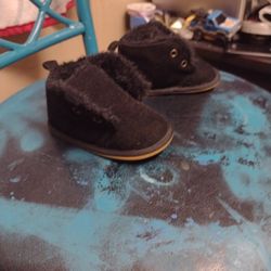 Black Newborn Shoes Soft Fluffy