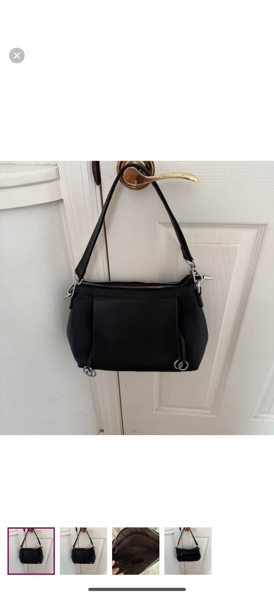Black Leather Shoulder Bag