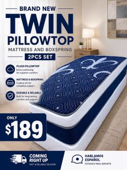 🇺🇸🇺🇸NEW TWIN PILLOWTOP SET $189