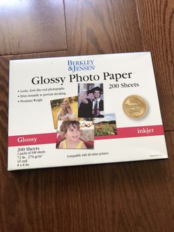 Berkley and Jensen glossy photo paper approximately 180 sheets