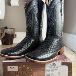 Black Python Boots