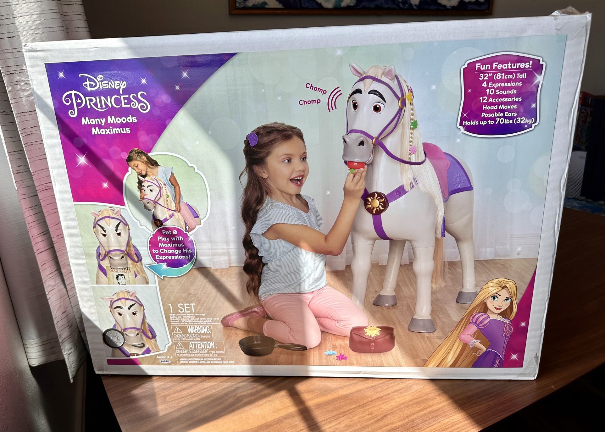 NEW!! Disney Princess My Size Tangled 32 inch Interactive Maximus Horse