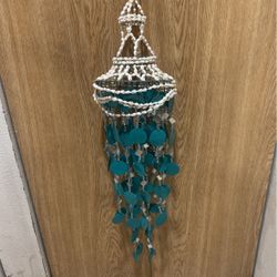 Wind Chime Capiz Mirror Shell Teal