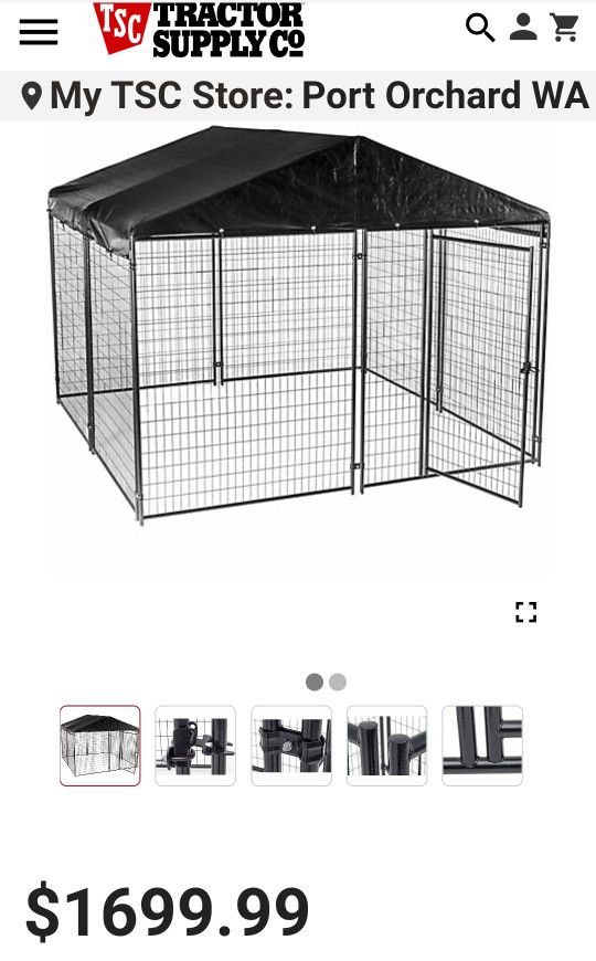 10x10 With Roof Welded Wire Dog Kennel