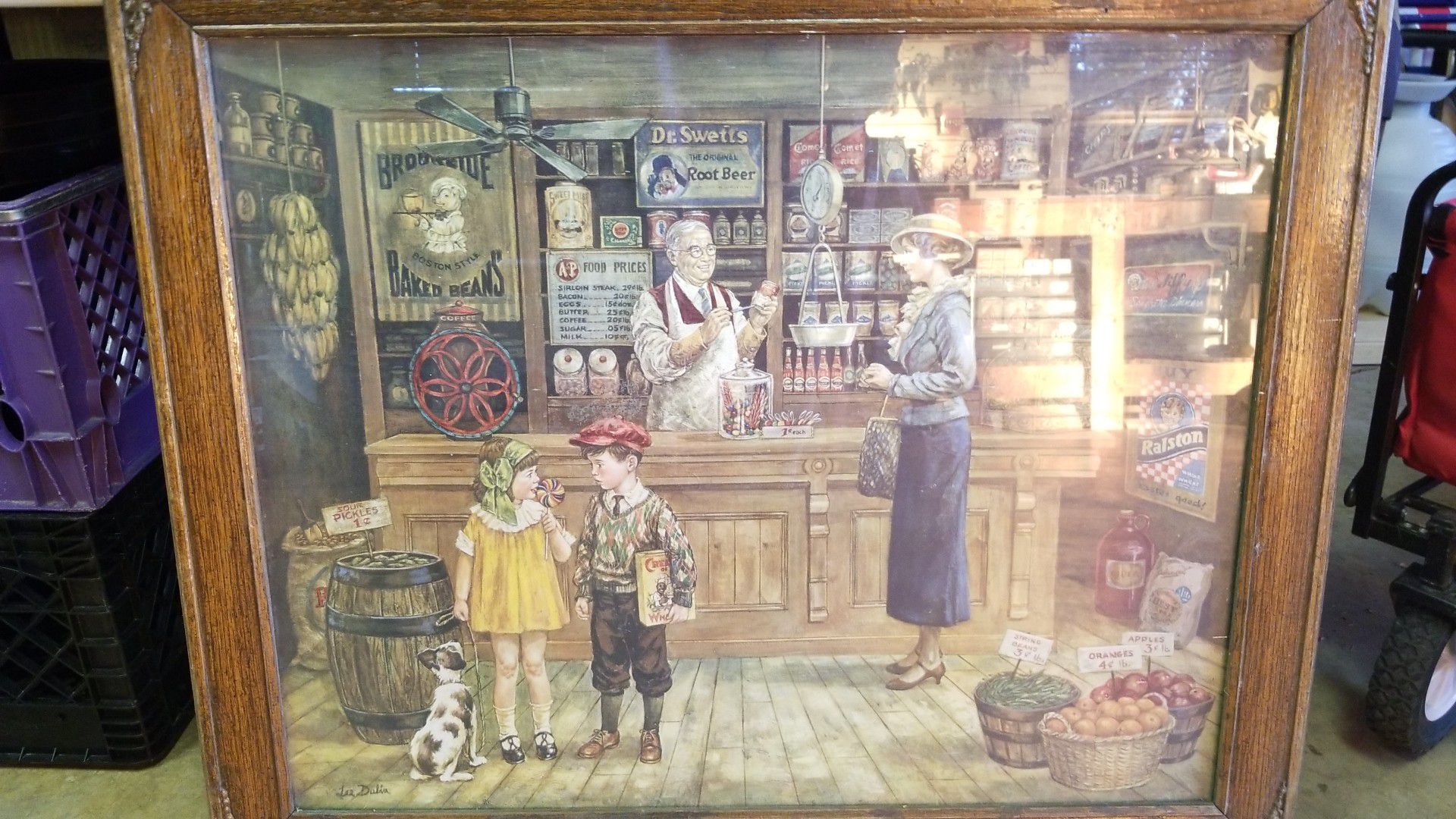 Vintage antique general store picture, beautiful the photo doesn't do it justice