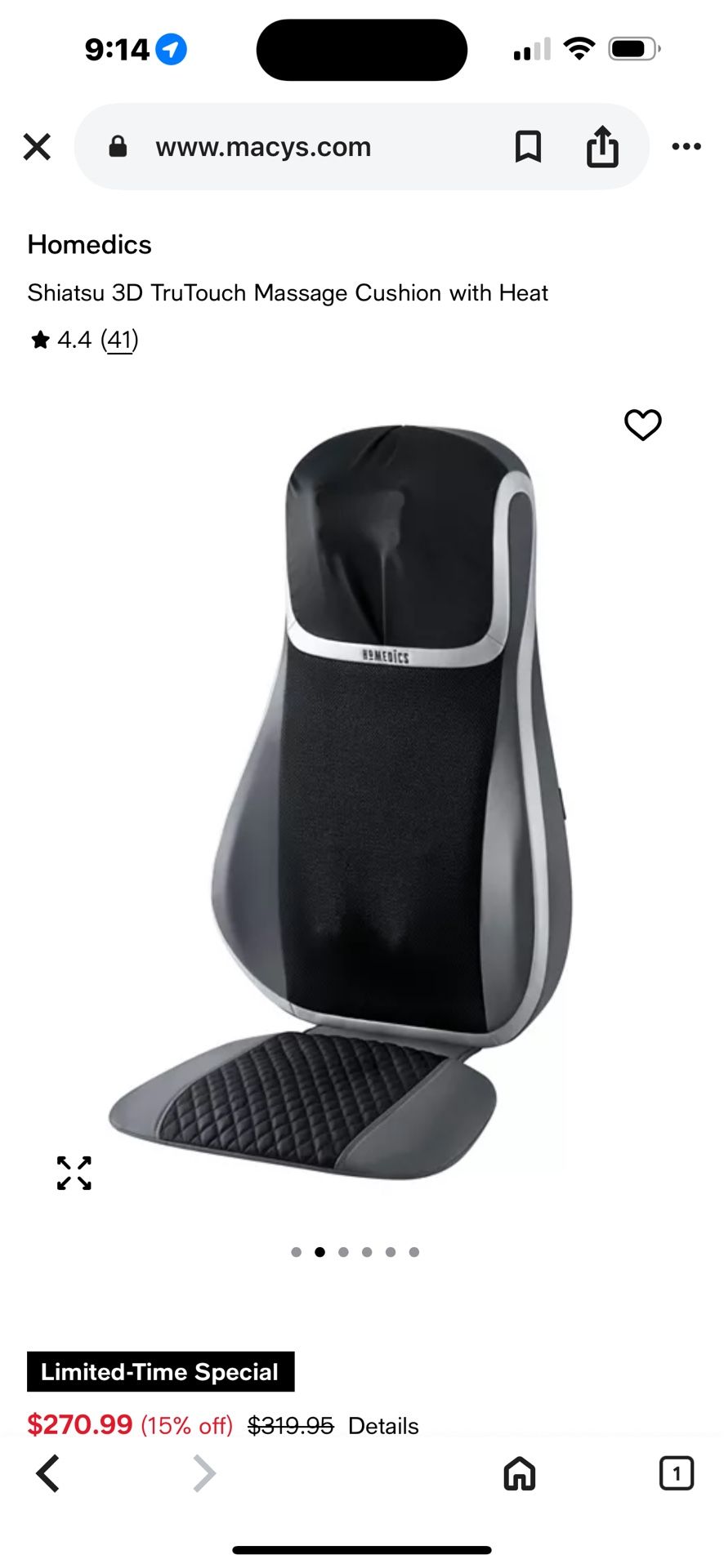 Massage Cushion Homedics