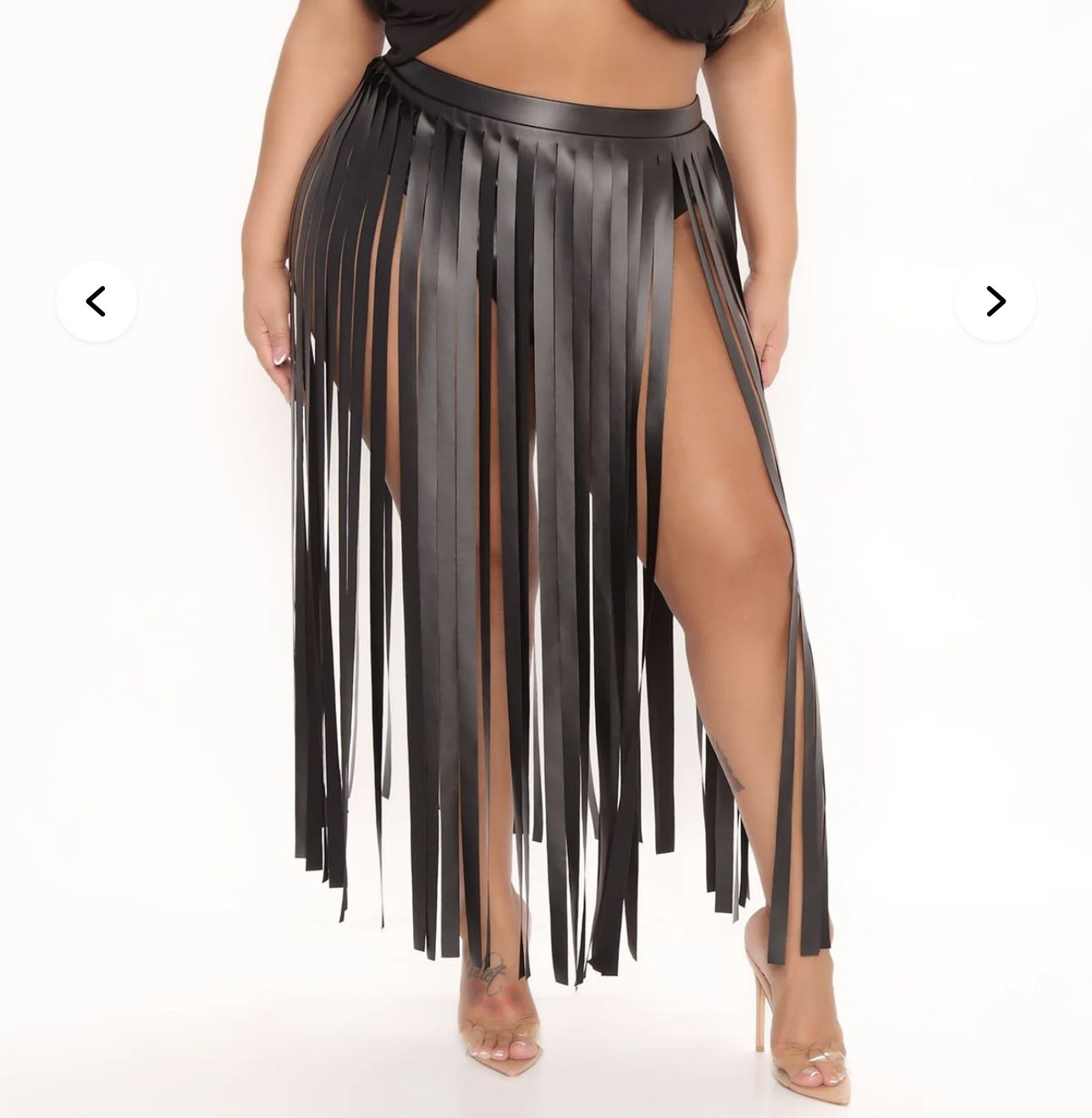 Fashion Nova Watch Her Move Fringe Skirt