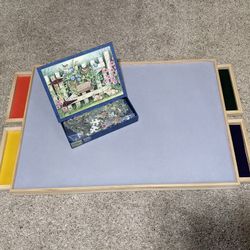 Wooden Puzzle Board And Puzzle