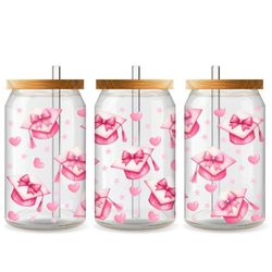 Pink Graduation Cap Hat Libby Glass Cup 