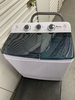 Zimtown 20LBS Portable Compact Twin Tub Washing Machine Washer Dryer