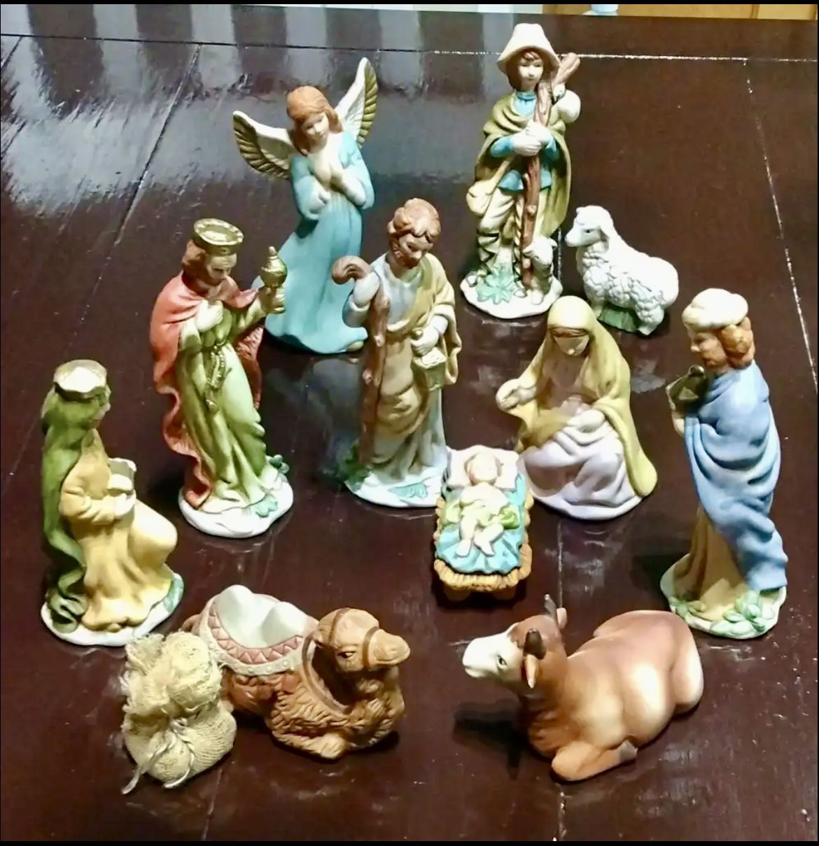 11 Piece Hand-painted Nativity Set