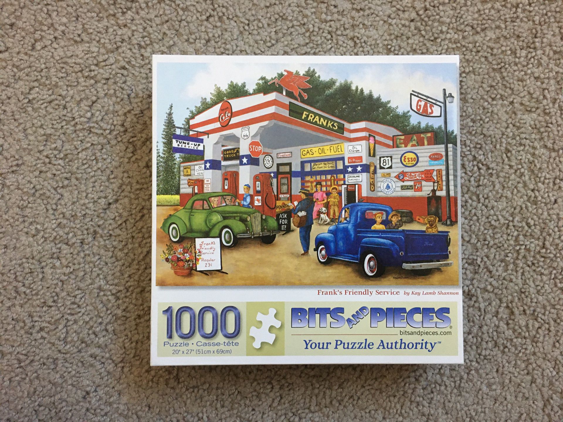 Jigsaw Puzzle FRANK’S FRIENDLY SERVICE Bits & Pieces NO MISSING PIECES