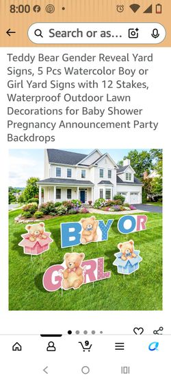 Gender Reveal items