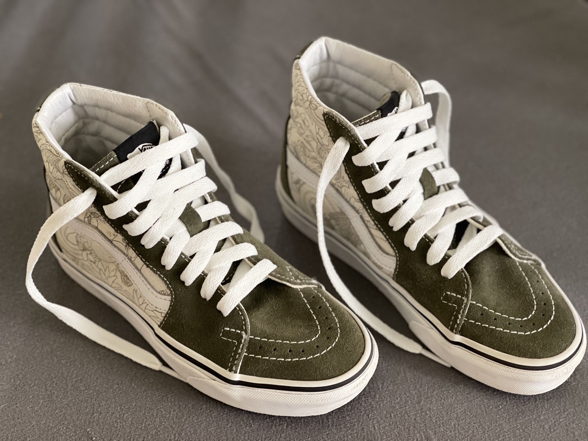 Vans SK8 Hi Desert Skulls Grape Leaf Classic Skate Shoes Size 5 Womens